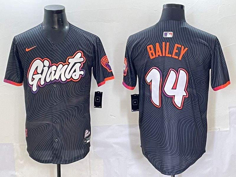 Men 2025 San Francisco Giants #14 Bailey Black Joint Name Nike MLB Jersey style 1->san francisco giants->MLB Jersey